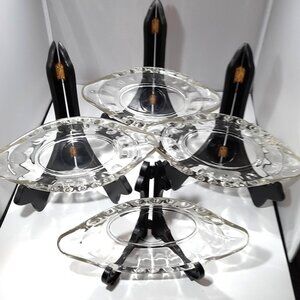 Vintage Libby Heavy Glass Banana Split Sundae Glasses